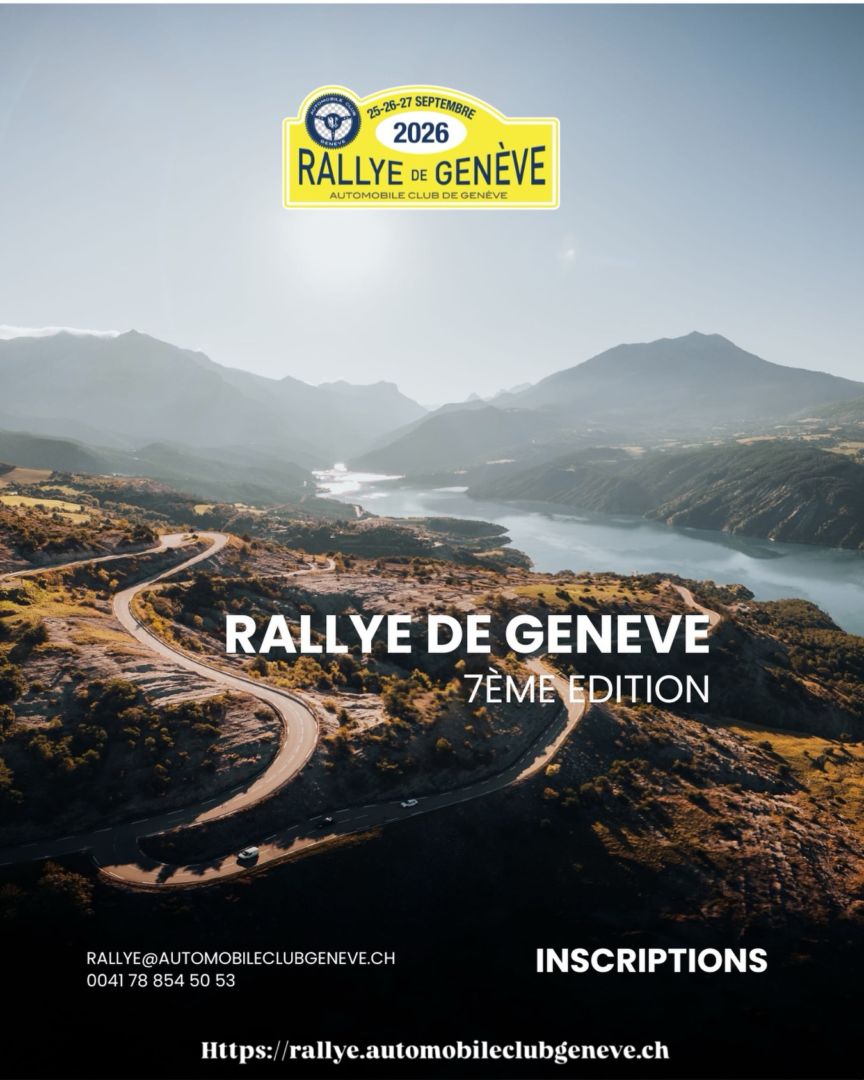 🏁 7ème édition du Rallye de Genève 📅 Vendredi 25 → Dimanche 27 septembre 2026 🚗…